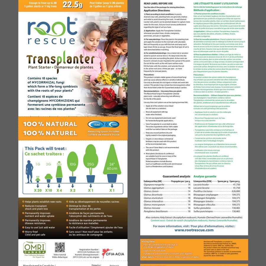 22.5 Gram Root Rescue Transplanter 