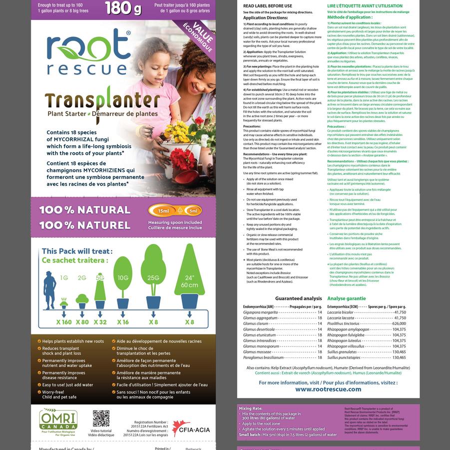 180 Gram Root Rescue Transplanter 